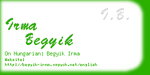 irma begyik business card